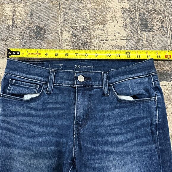 Levi Strauss & Co Women's Jeans Blue Super Skinny Denim Soft S40197 W28 L32 - Picture 6 of 13